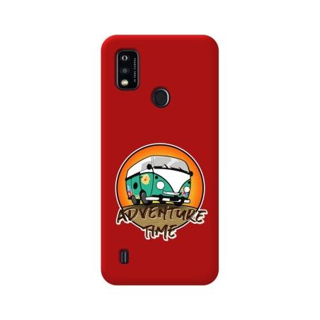 Funda Silicona Líquida Roja para ZTE Blade A51 diseño Adventure Time Dibujos