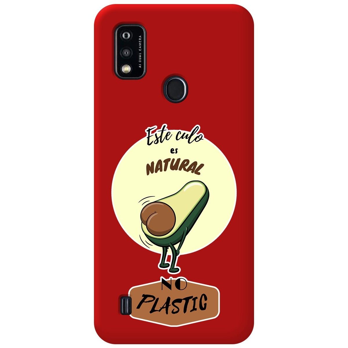 Funda Silicona Líquida Roja para ZTE Blade A51 diseño Culo Natural Dibujos
