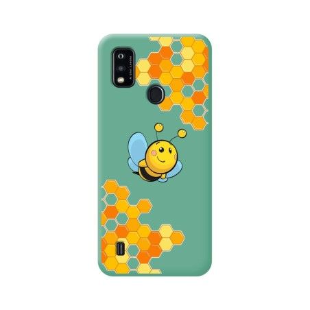 Funda Silicona Líquida Verde para ZTE Blade A51 diseño Abeja Dibujos
