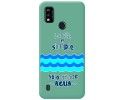 Funda Silicona Líquida Verde para ZTE Blade A51 diseño Agua Dibujos