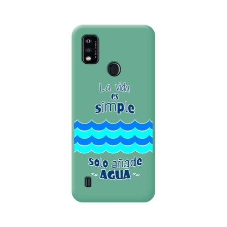Funda Silicona Líquida Verde para ZTE Blade A51 diseño Agua Dibujos