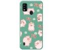 Funda Silicona Líquida Verde para ZTE Blade A51 diseño Cerdos Dibujos