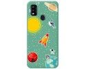Funda Silicona Líquida Verde para ZTE Blade A51 diseño Espacio Dibujos