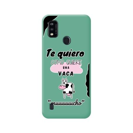 Funda Silicona Líquida Verde para ZTE Blade A51 diseño Vaca Dibujos