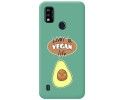 Funda Silicona Líquida Verde para ZTE Blade A51 diseño Vegan Life Dibujos