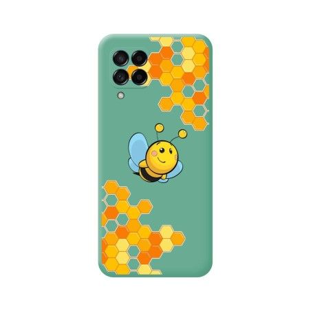 Funda Silicona Líquida Verde para Samsung Galaxy M53 5G diseño Abeja Dibujos