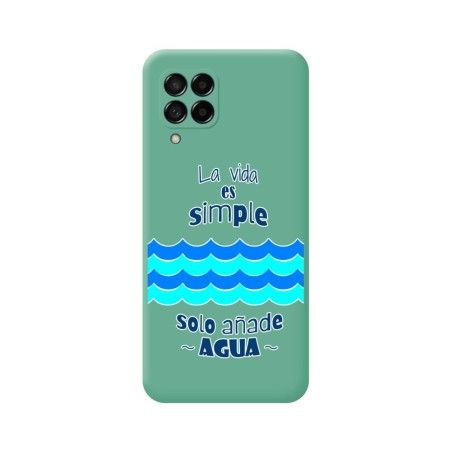 Funda Silicona Líquida Verde para Samsung Galaxy M53 5G diseño Agua Dibujos
