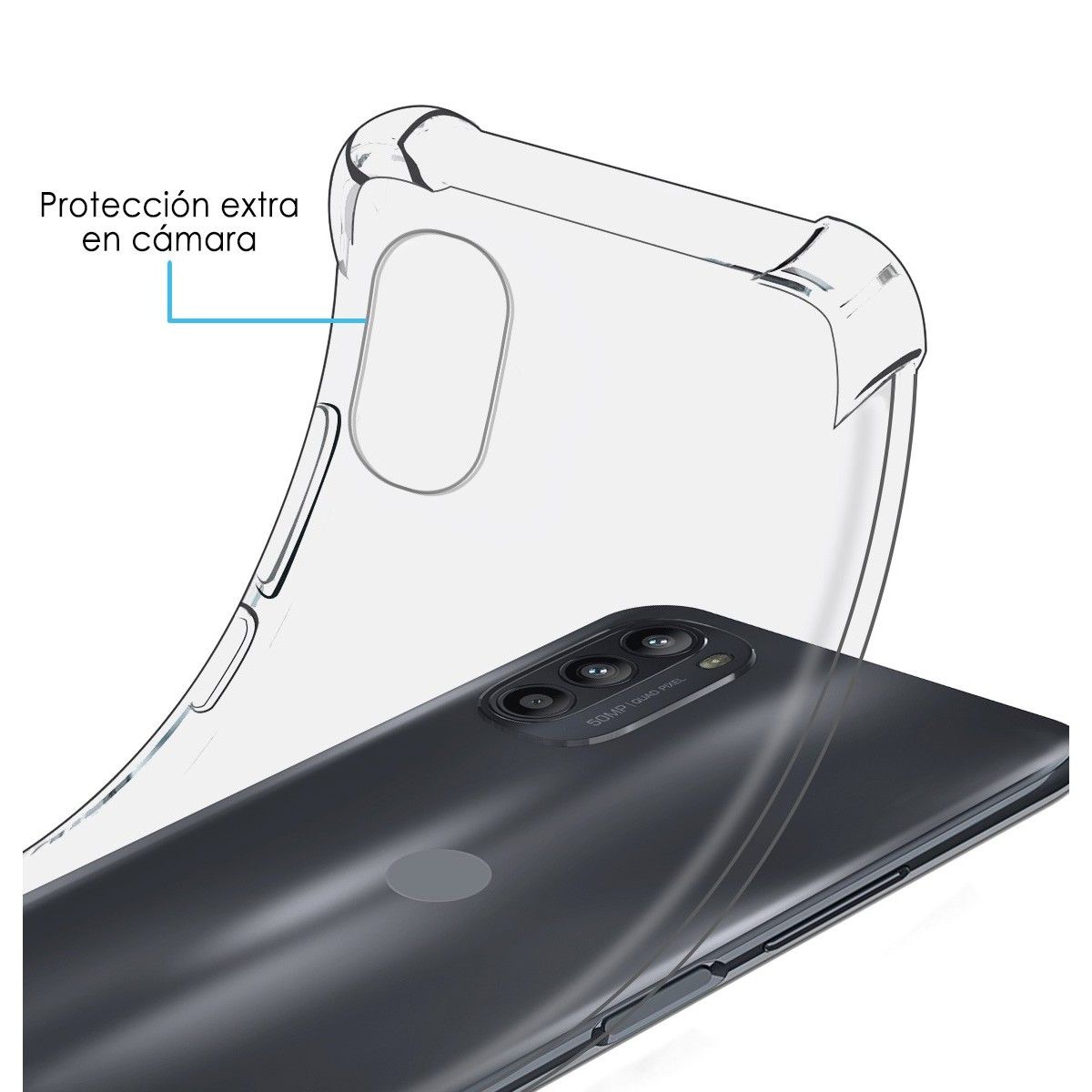 Funda Silicona Antigolpes Transparente para Motorola Moto G52 4G