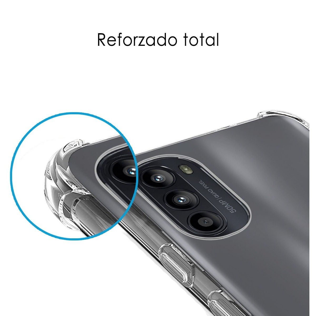 Funda Silicona Antigolpes Transparente para Motorola Moto G52 4G