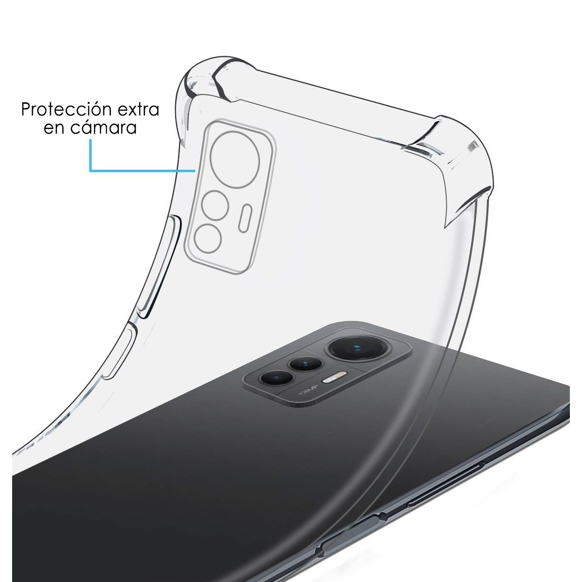 Funda Silicona Antigolpes Transparente para Xiaomi 12 Lite 5G