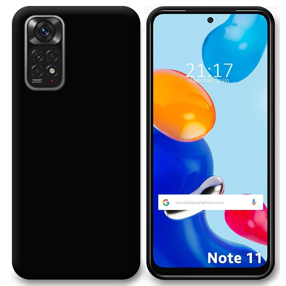 Funda Silicona Gel TPU Negra para Xiaomi Redmi Note 11 / 11s