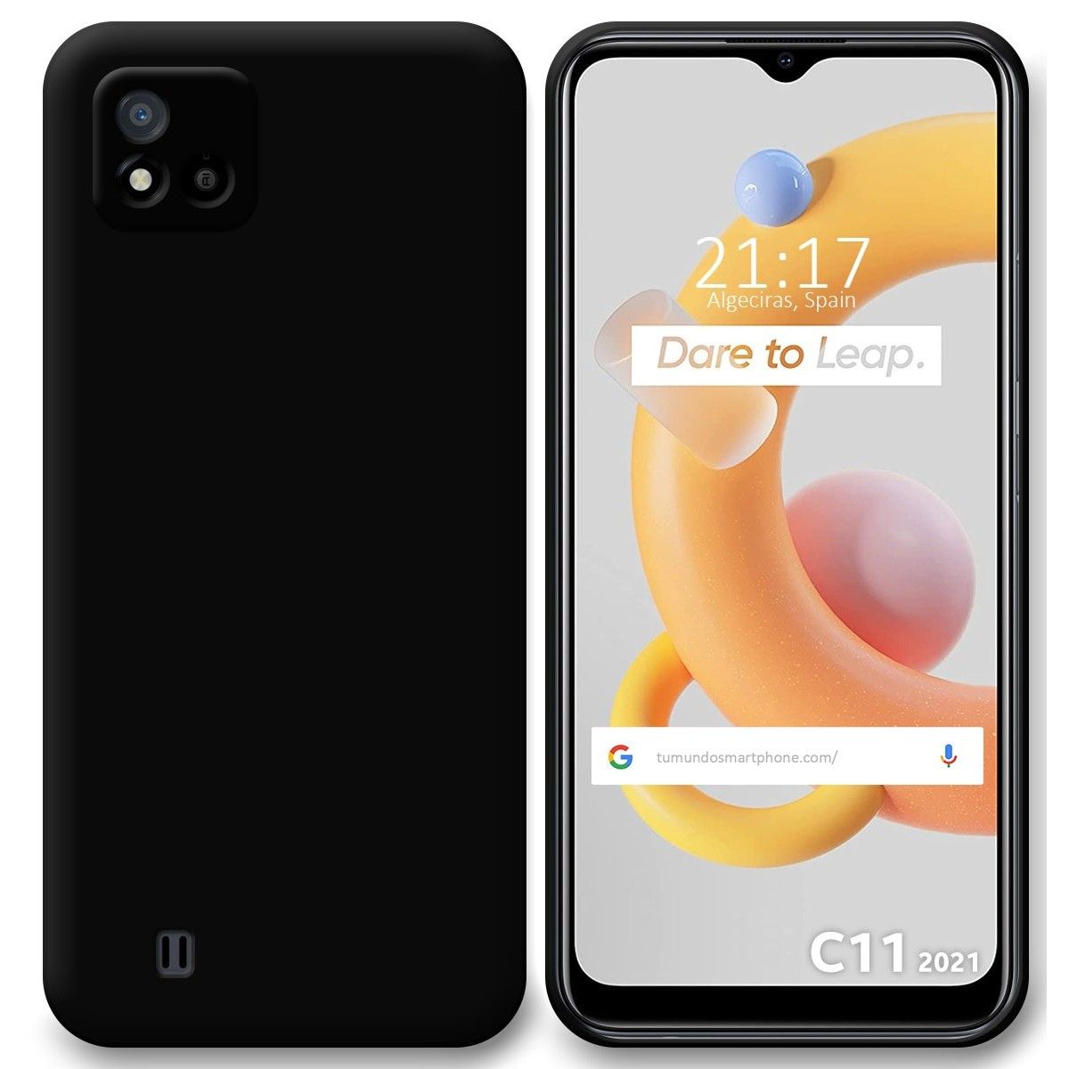 Funda Silicona Gel TPU Negra para Realme C11 2021