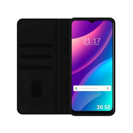 Funda Polipiel con Tarjetero para TCL 30 SE / 30E / 306 Color Negra