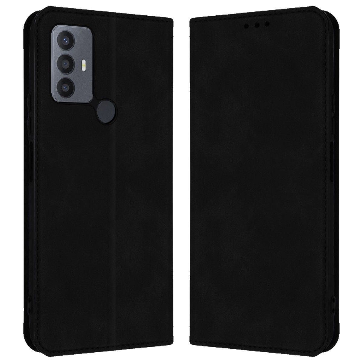 Funda Polipiel con Tarjetero para TCL 30 SE / 30E / 306 Color Negra