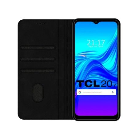 Funda Polipiel con Tarjetero para TCL 20Y Color Negra