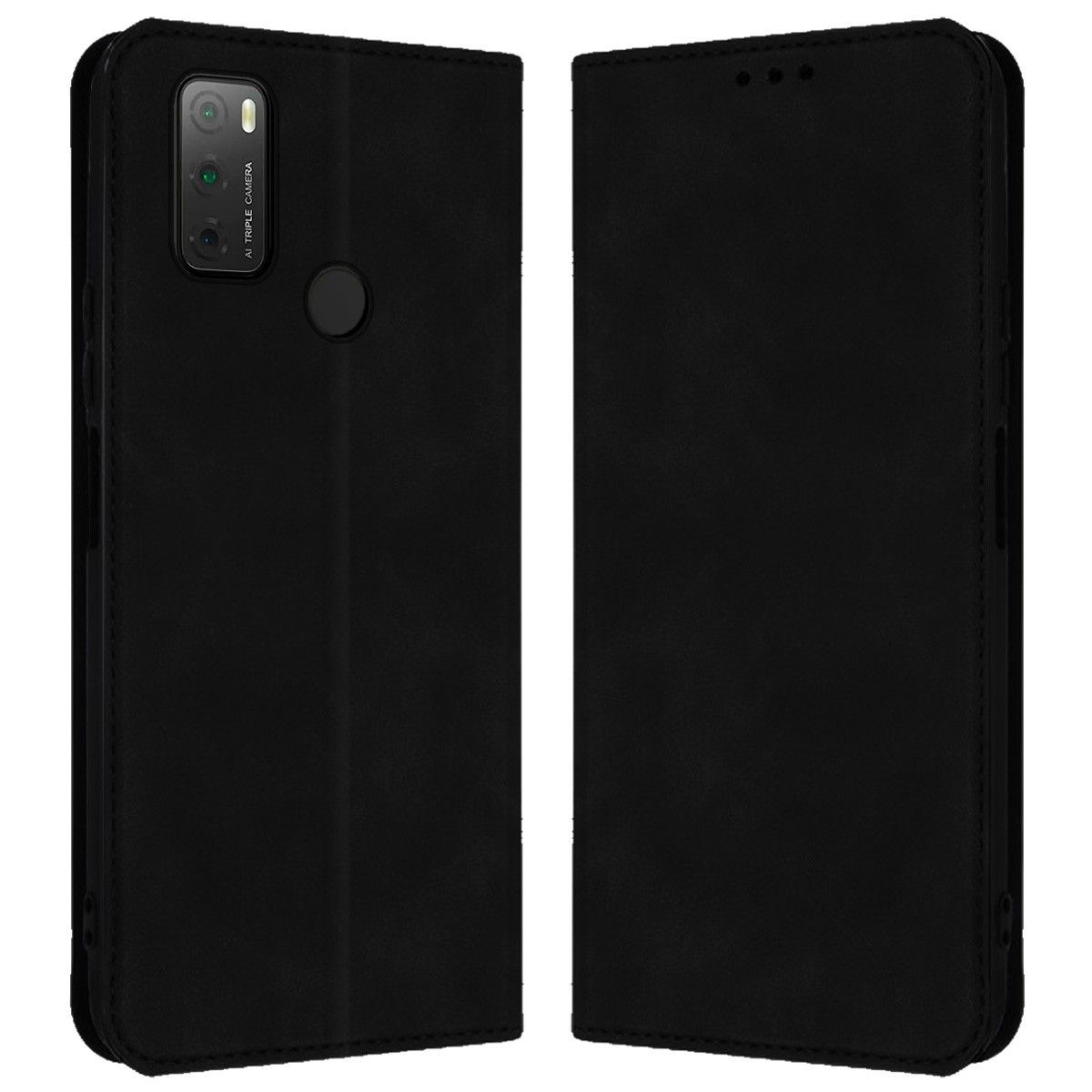 Funda Polipiel con Tarjetero para TCL 20Y Color Negra