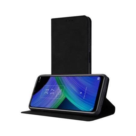 Funda Polipiel con Tarjetero para TCL 20 R 5G Color Negra