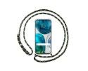 Funda Colgante Transparente para Motorola Moto G52 4G con Cordon Verde / Dorado