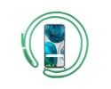 Funda Colgante Transparente para Motorola Moto G52 4G con Cordon Verde Agua