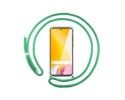 Funda Colgante Transparente para Xiaomi 12 Lite 5G con Cordon Verde Agua
