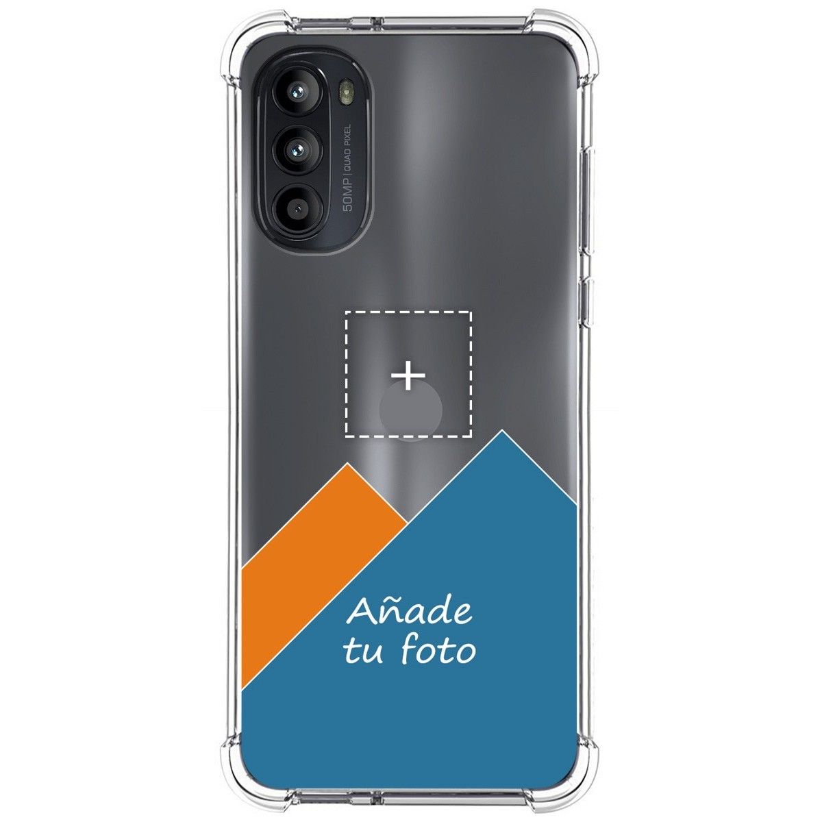 Personaliza tu Funda Silicona AntiGolpes Transparente con tu Fotografía para Motorola Moto G52 4G Dibujo Personalizada