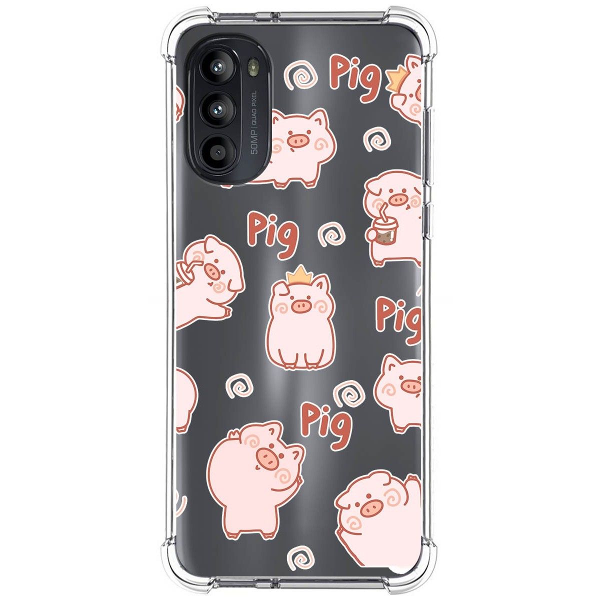 Funda Silicona Antigolpes para Motorola Moto G52 4G diseño Cerdos Dibujos