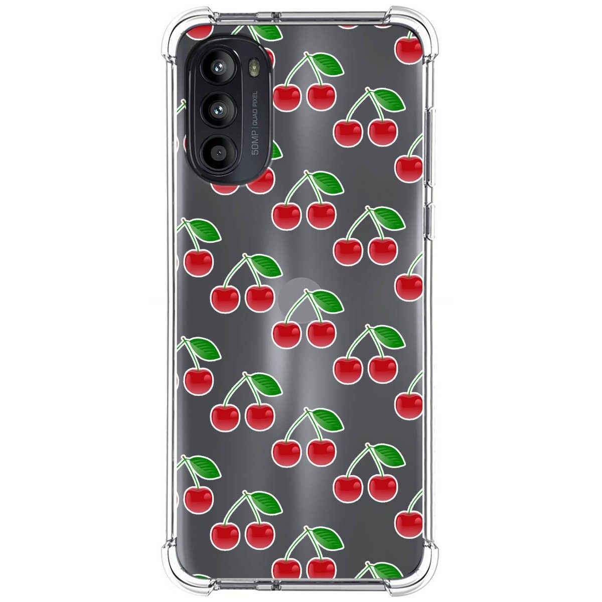 Funda Silicona Antigolpes para Motorola Moto G52 4G diseño Cerezas Dibujos