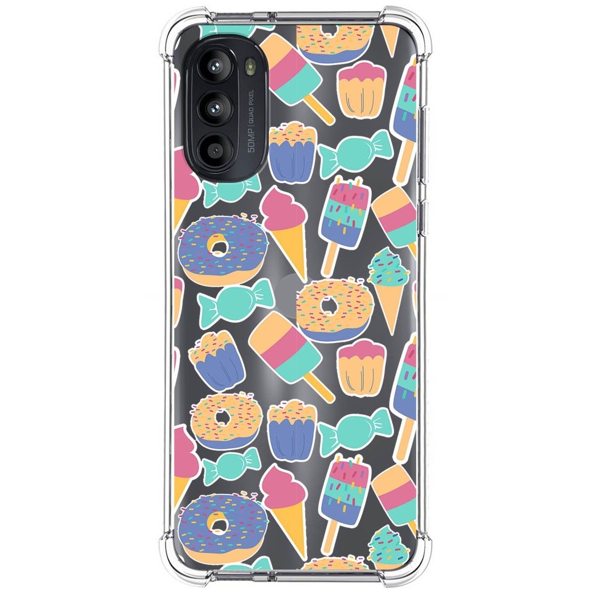Funda Silicona Antigolpes para Motorola Moto G52 4G diseño Dulces 02 Dibujos