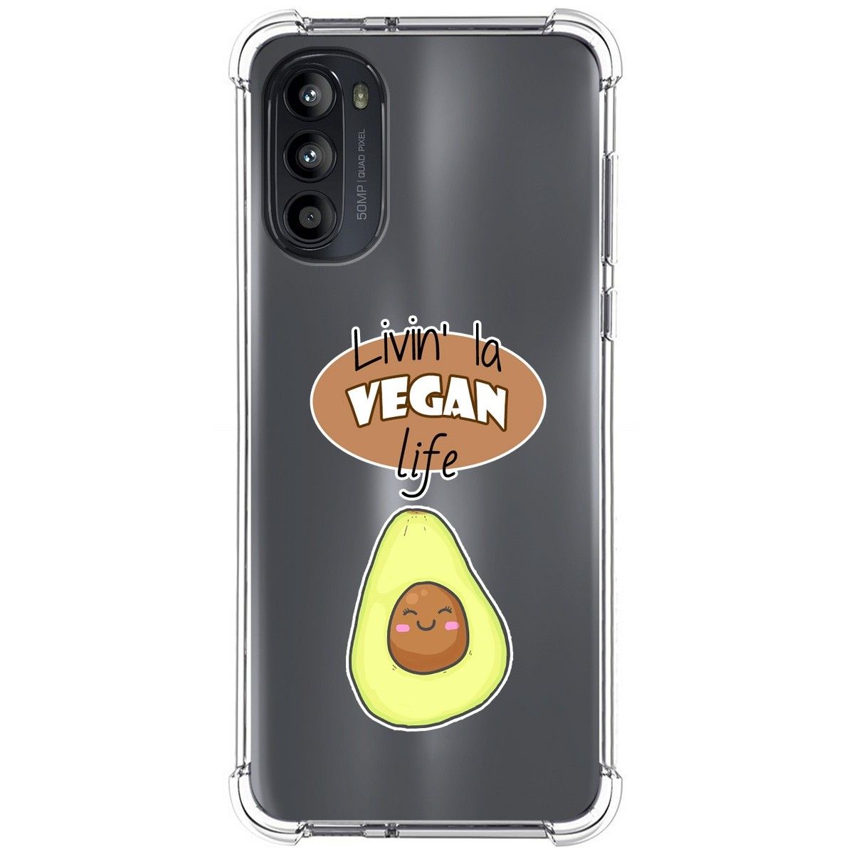 Funda Silicona Antigolpes para Motorola Moto G52 4G diseño Vegan Life Dibujos