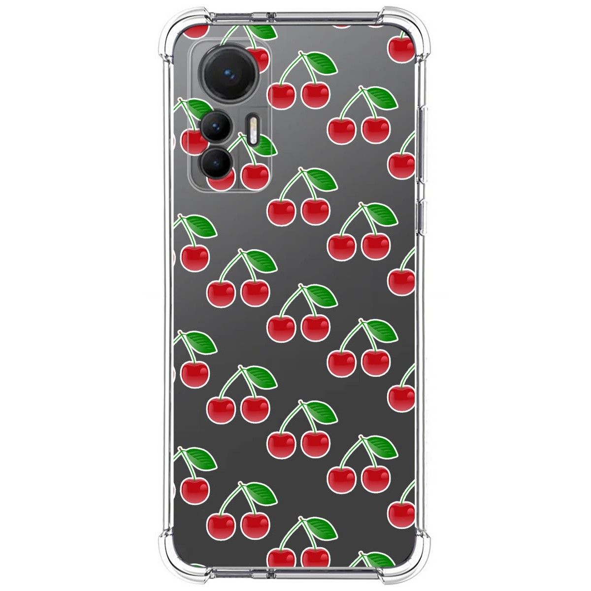 Funda Silicona Antigolpes para Xiaomi 12 Lite 5G diseño Cerezas Dibujos