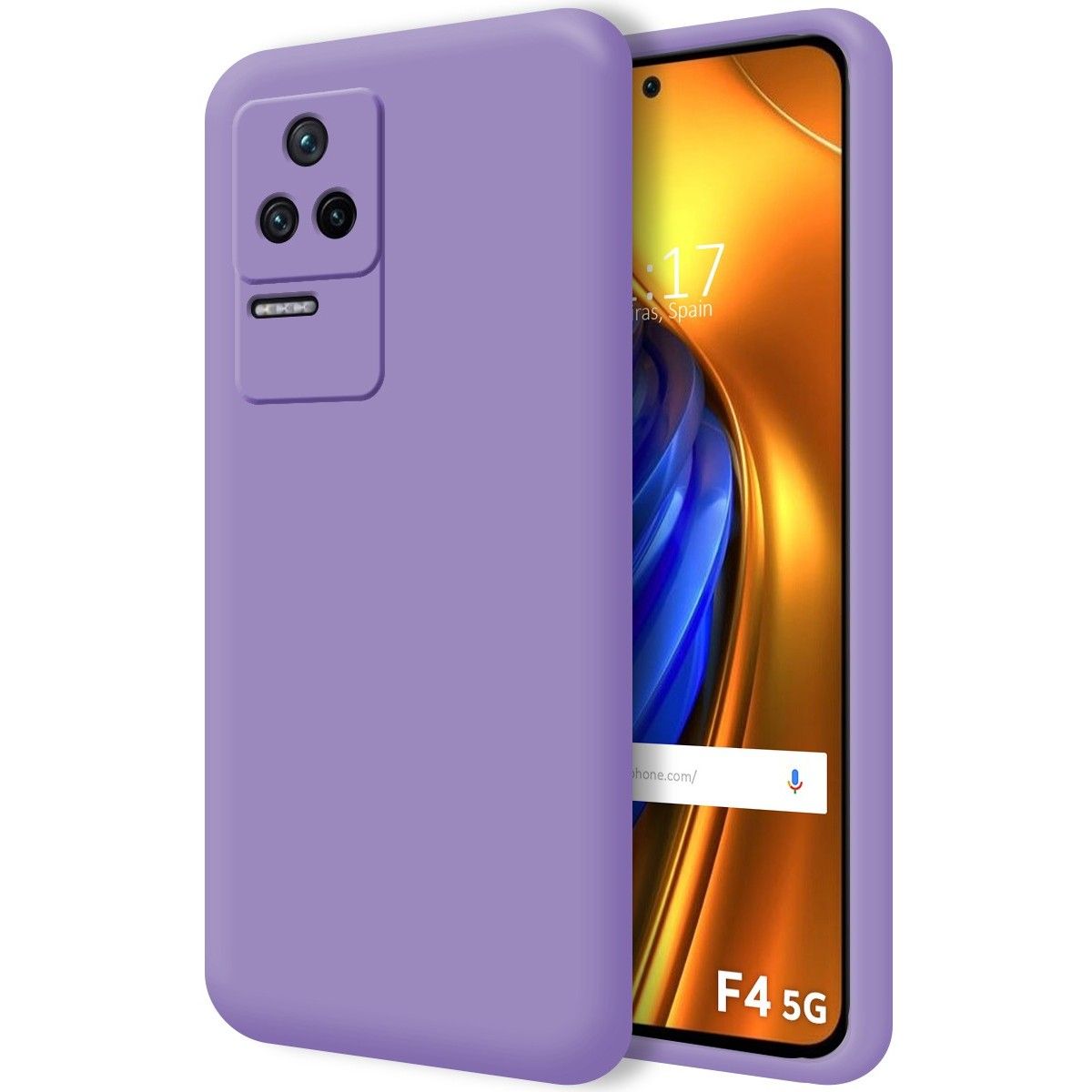 Funda Silicona Líquida Ultra Suave para Xiaomi Poco F4 5G color Morada