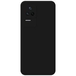 Funda Silicona Líquida Ultra Suave para Xiaomi Poco F4 5G color Negra 2