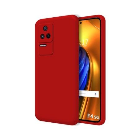 Funda Silicona Líquida Ultra Suave para Xiaomi Poco F4 5G color Roja