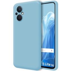 Funda Silicona Líquida Ultra Suave para Oppo Reno 8 Lite 5G color Azul