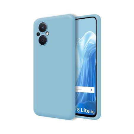 Funda Silicona Líquida Ultra Suave para Oppo Reno 8 Lite 5G color Azul