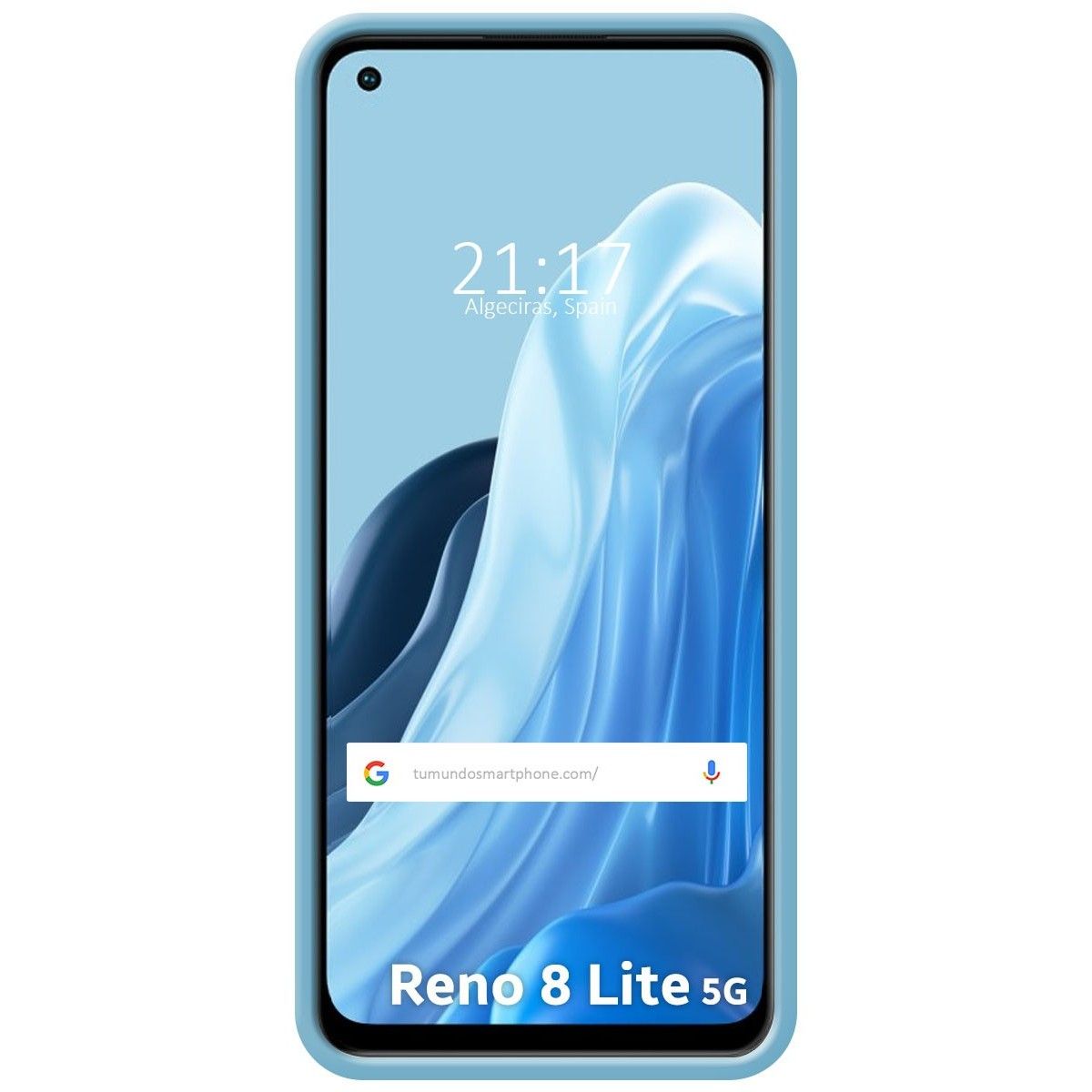 Funda Silicona Líquida Ultra Suave para Oppo Reno 8 Lite 5G color Azul