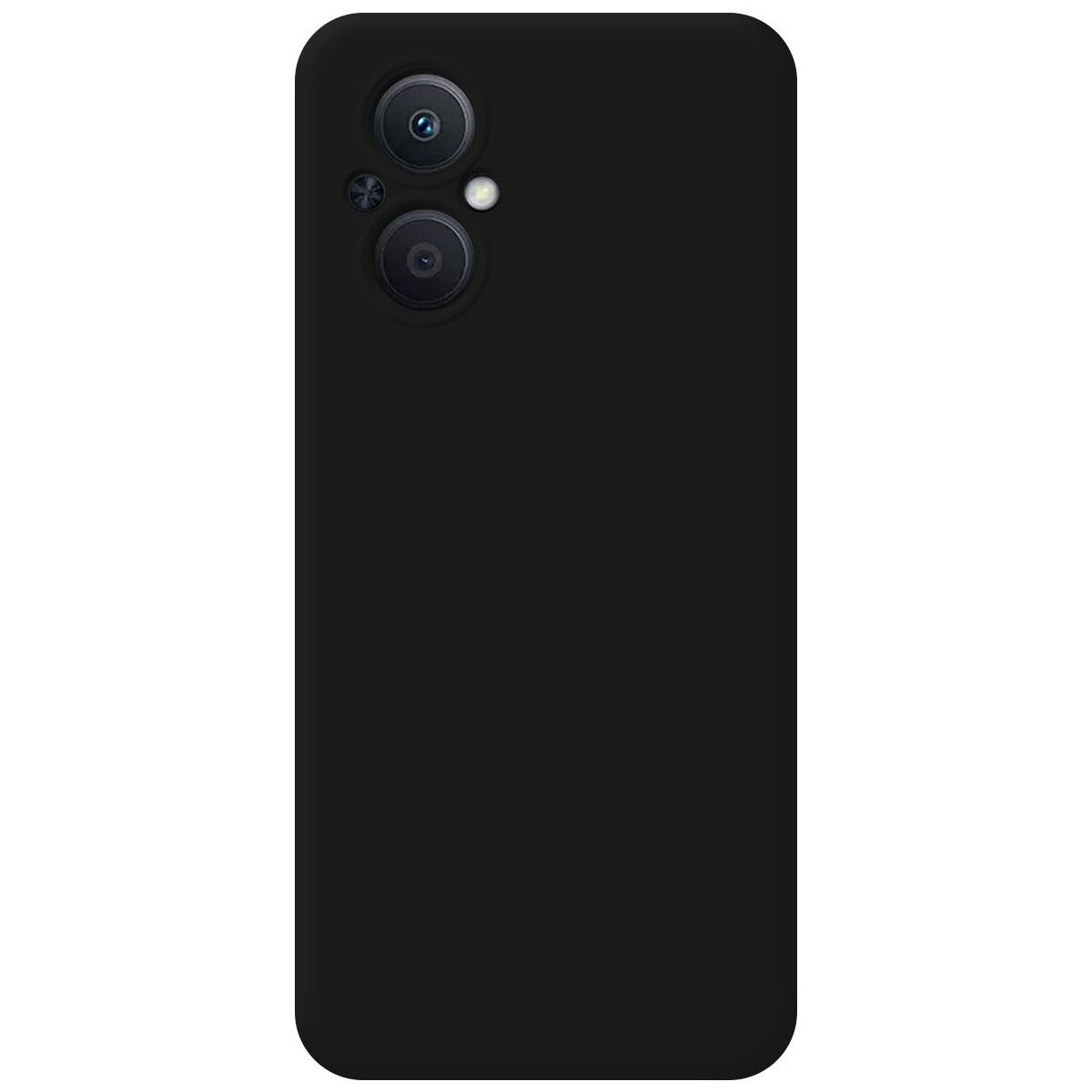 Funda Silicona Líquida Ultra Suave para Oppo Reno 8 Lite 5G color Negra