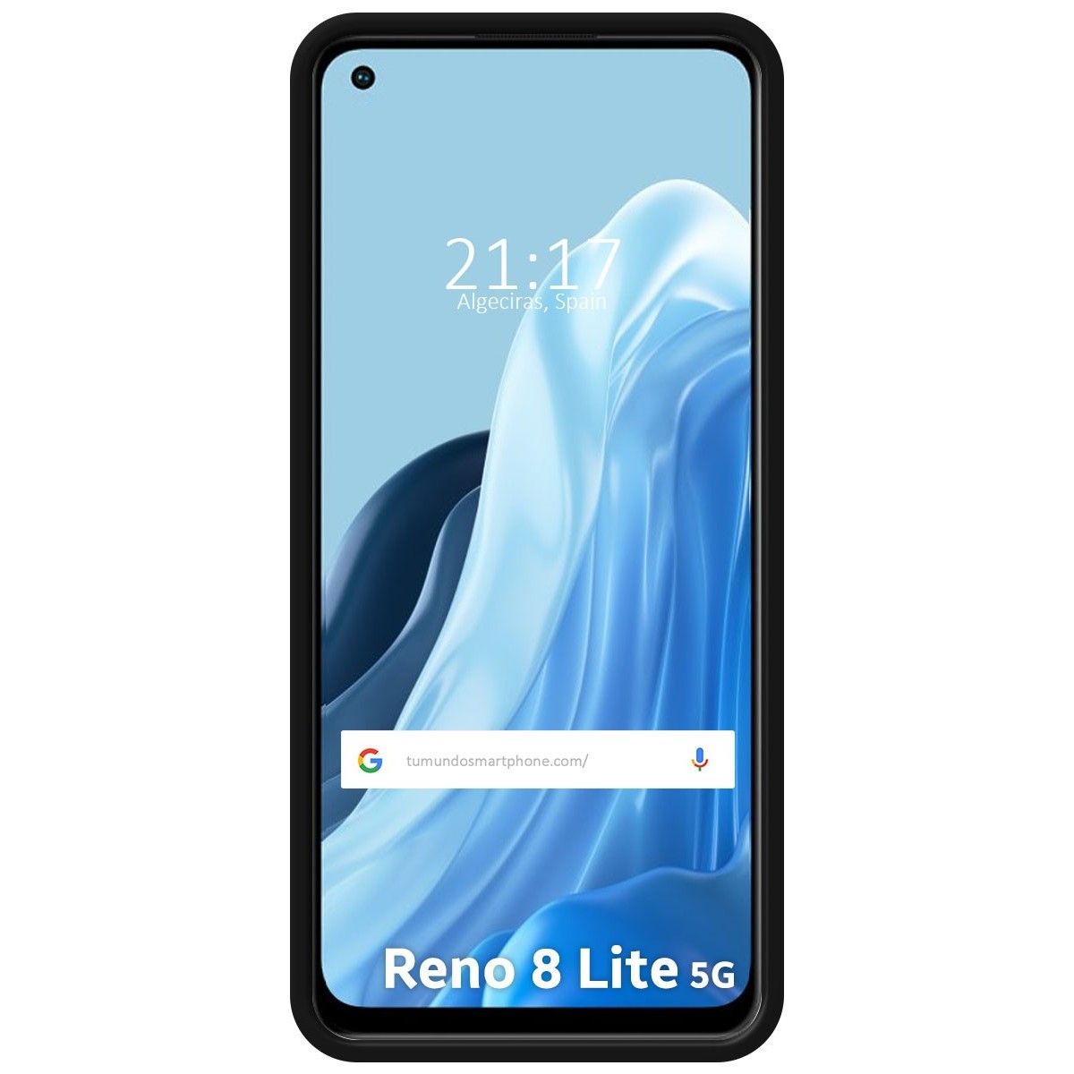Funda Silicona Líquida Ultra Suave para Oppo Reno 8 Lite 5G color Negra