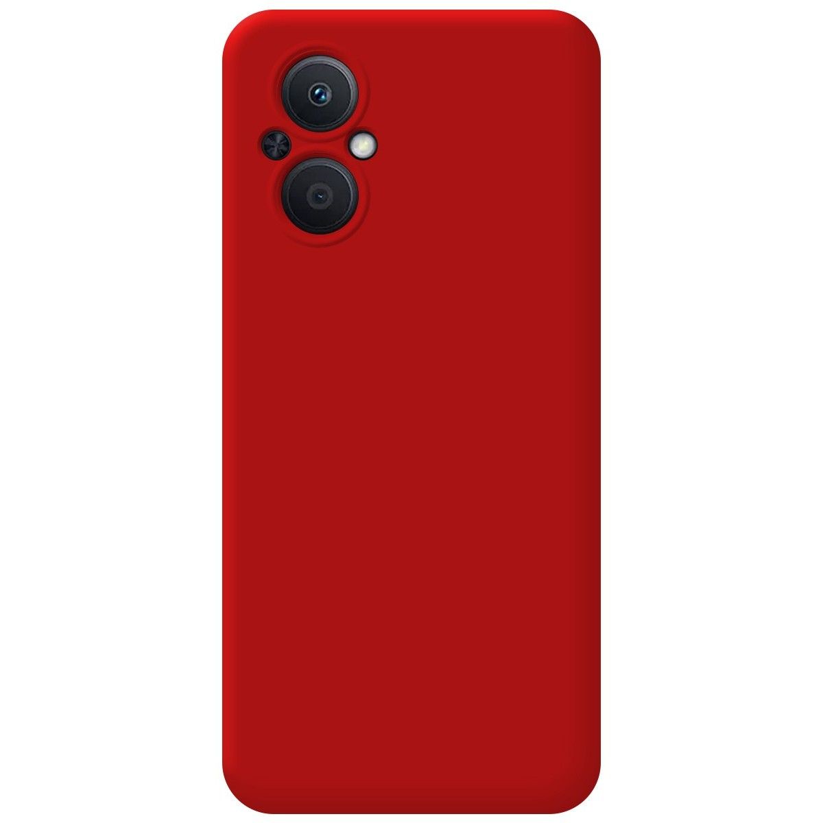 Funda Silicona Líquida Ultra Suave para Oppo Reno 8 Lite 5G color Roja