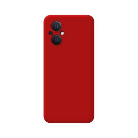 Funda Silicona Líquida Ultra Suave para Oppo Reno 8 Lite 5G color Roja