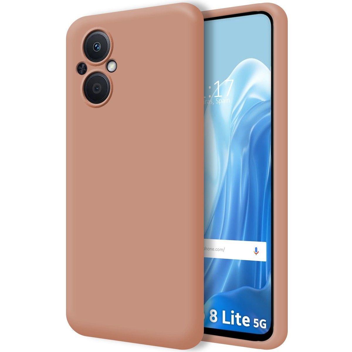 Funda Silicona Líquida Ultra Suave para Oppo Reno 8 Lite 5G color Rosa