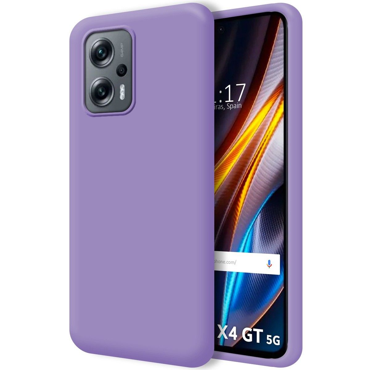 Funda Silicona Líquida Ultra Suave para Xiaomi Poco X4 GT 5G color Morada