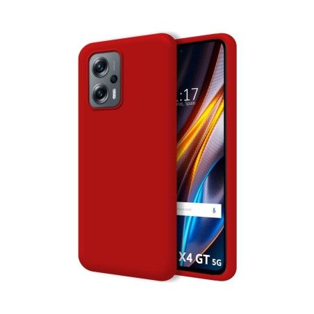 Funda Silicona Líquida Ultra Suave para Xiaomi Poco X4 GT 5G color Roja