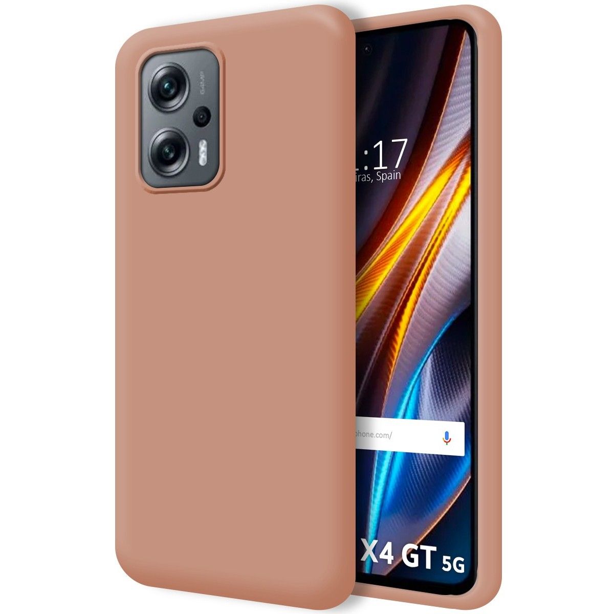 Funda Silicona Líquida Ultra Suave para Xiaomi Poco X4 GT 5G color Rosa