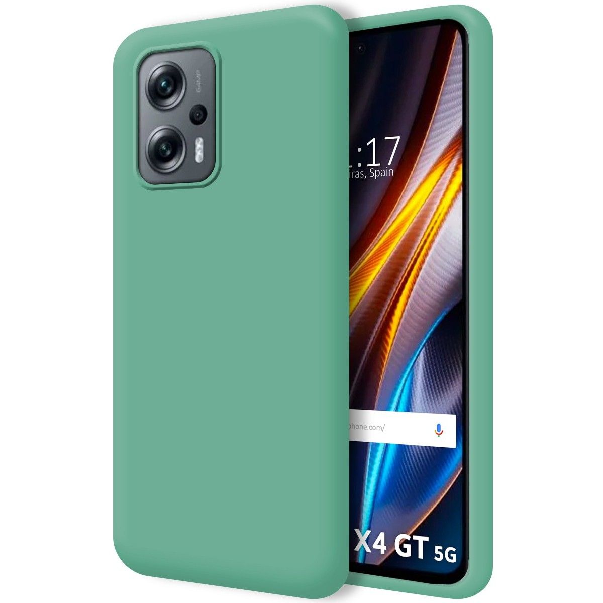 Funda Silicona Líquida Ultra Suave para Xiaomi Poco X4 GT 5G color Verde