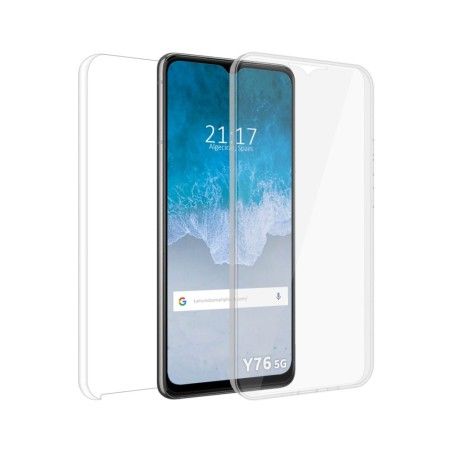 Funda Doble Transparente Pc + TPU Full Body 360 para Vivo Y76 5G