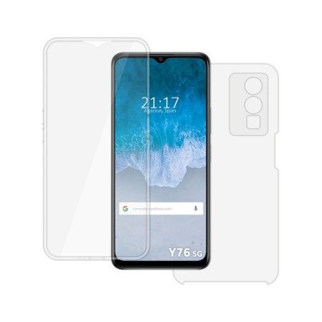 Funda Doble Transparente Pc + TPU Full Body 360 para Vivo Y76 5G