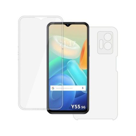 Funda Doble Transparente Pc + TPU Full Body 360 para Vivo Y55 5G