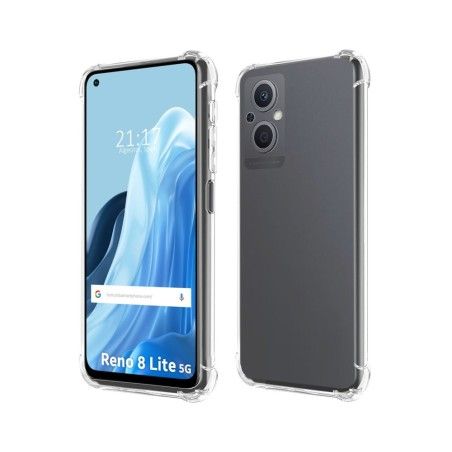 Funda Silicona Antigolpes Transparente para Oppo Reno 8 Lite 5G