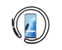 Funda Colgante Transparente para Oppo Reno 8 Lite 5G con Cordon Negro
